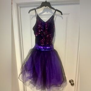Purple Sequin Costume Dress